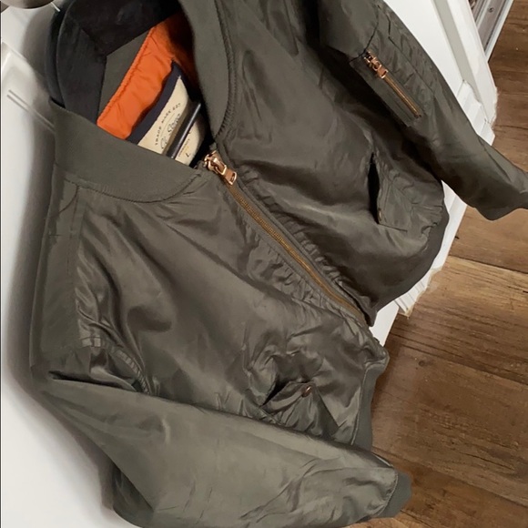 Army Green Bomber Jacket - Picture 2 of 4